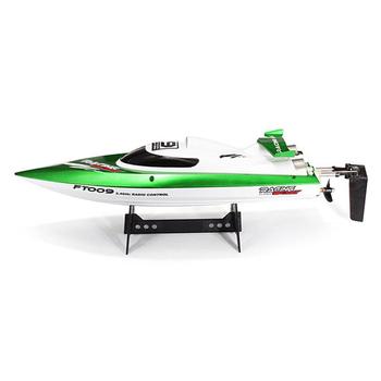 HobbyLane High Speed Racing Flipped RC Boat Electric Remote Control Speedboat Water Cooling Motor System FT009 2.4G 4CH Green